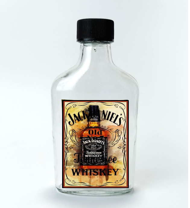 Whiskey model 4 Baskılı 200 ml Yassı şişe